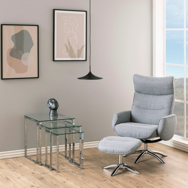 Tugitool recliner+jalapink WESTFIELD, helehall Elutoamööbel ACTONA