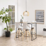 Baarilaud SEAFORD 120x60xH105cm, lauaplaat: lamineeritud kattega mööbliplaat, värvus: tamm, raam: must metall Baarilauad ACTONA