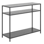 Abilaud SEAFORD, 100x35xH79cm, must saare melamiin, raam: must metall Abilauad ja serveerimislauad Abilauad ja serveerimislauad