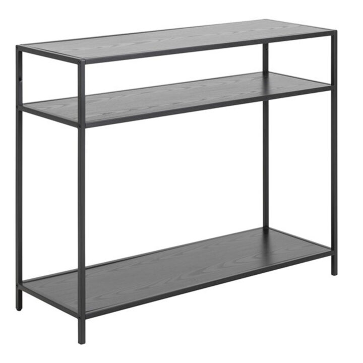 Abilaud SEAFORD, 100x35xH79cm, must saare melamiin, raam: must metall Abilauad ja serveerimislauad Abilauad ja serveerimislauad