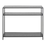 Abilaud SEAFORD, 100x35xH79cm, must saare melamiin, raam: must metall Abilauad ja serveerimislauad Abilauad ja serveerimislauad