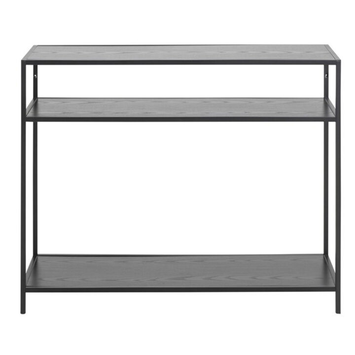 Abilaud SEAFORD, 100x35xH79cm, must saare melamiin, raam: must metall Abilauad ja serveerimislauad Abilauad ja serveerimislauad