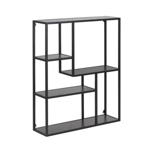 Seinariiul SEAFORD 75x20xH91cm, must, melamiin, metall Esik ja Garderoob ACTONA