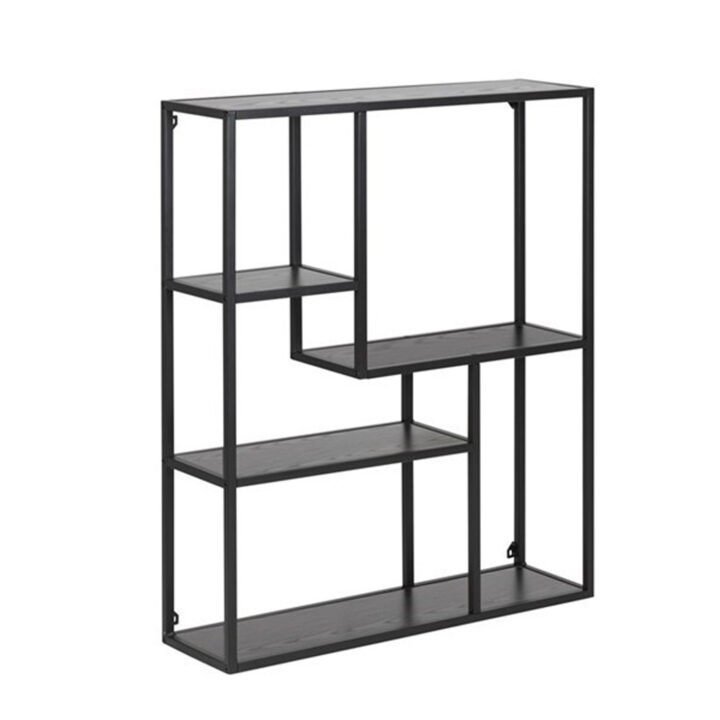 Seinariiul SEAFORD 75x20xH91cm, must, melamiin, metall Esik ja Garderoob ACTONA
