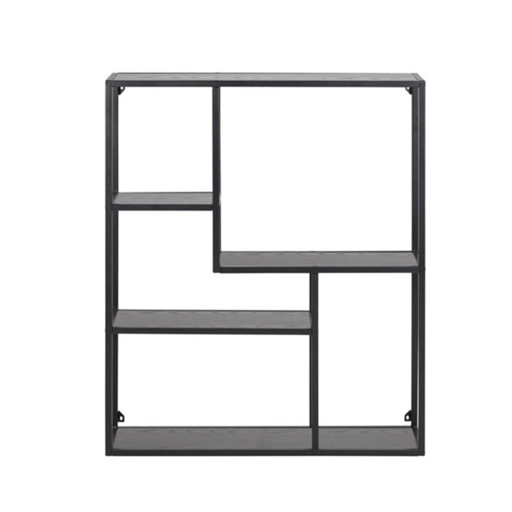 Seinariiul SEAFORD 75x20xH91cm, must, melamiin, metall Esik ja Garderoob ACTONA