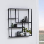 Seinariiul SEAFORD 75x20xH91cm, must, melamiin, metall Esik ja Garderoob ACTONA