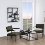 Seinariiul SEAFORD 75x20xH91cm, must, melamiin, metall Esik ja Garderoob ACTONA