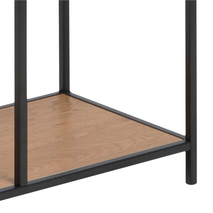 Riiul SEAFORD 77x35xH185cm, metsik tamm/must, mööbliplaat, metall Elutoamööbel ACTONA