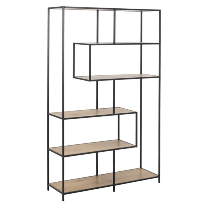 Riiul SEAFORD 114x35xH185cm, tamm, mööbliplaat, metall Esik ja Garderoob ACTONA