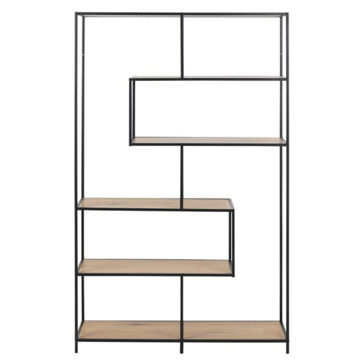 Riiul SEAFORD 114x35xH185cm, tamm, mööbliplaat, metall Esik ja Garderoob ACTONA