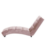 Lamamistool SLINKY 60x170xH82cm, materjal: kangas, värvus: vanaroosa, jalad: must metall Elutoamööbel ACTONA