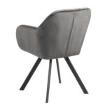Tool LOLA 57,5×61,5xH81,5cm, pöörlev, materjal: kangas, värvus: tumehall, jalad: must metall Söögilauatoolid, taburetid, pingid ACTONA