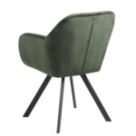 Tool LOLA 57,5×61,5xH81,5cm, pöörlev, materjal: kangas, värvus: metsaroheline, jalad: must metall Söögilauatoolid, taburetid, pingid ACTONA