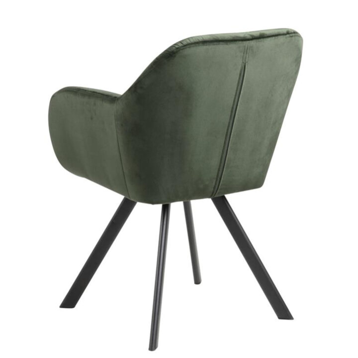 Tool LOLA 57,5×61,5xH81,5cm, pöörlev, materjal: kangas, värvus: metsaroheline, jalad: must metall Söögilauatoolid, taburetid, pingid ACTONA