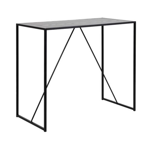 Baarilaud SEAFORD 120x60xH105cm, lauaplaat: must saare melamiin, raam: must metall Baarilauad ACTONA