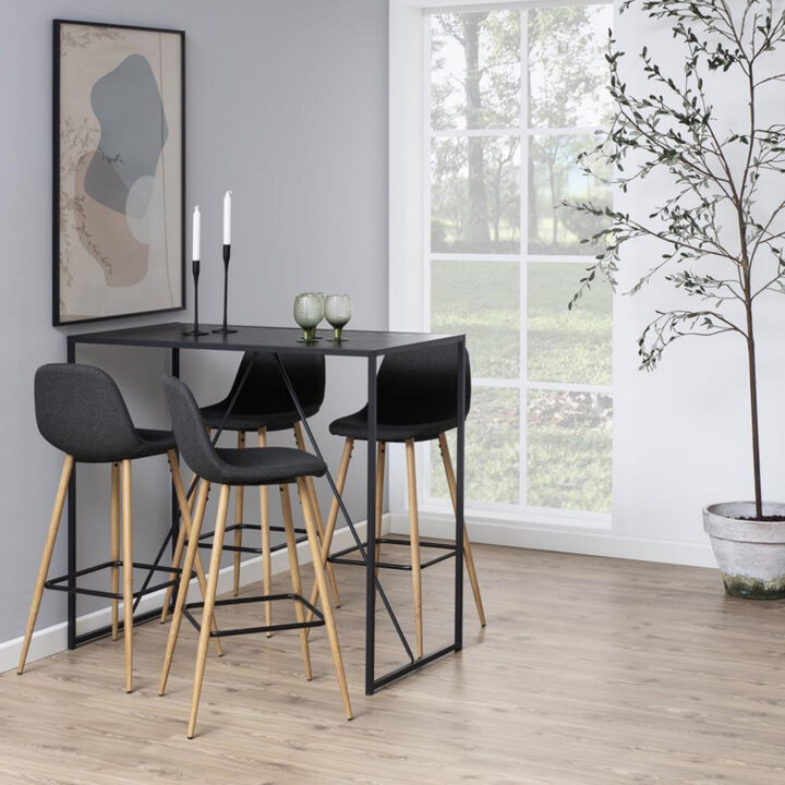 Baarilaud SEAFORD 120x60xH105cm, lauaplaat: must saare melamiin, raam: must metall Baarilauad ACTONA