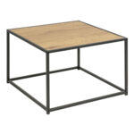 Diivanilaud SEAFORD 60x60xH40cm, lamineeritud kattega mööbliplaat, värvus: tamm, raam: metall, must Diivanilauad ja abilauad ACTONA