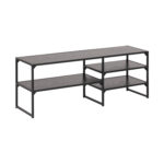TV-laud SEAFORD 120x33xH46cm, 3 riiuliga, must saare melamiin Elutoamööbel ACTONA