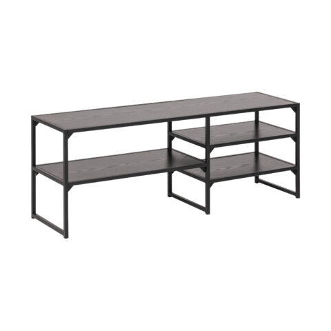 TV-laud SEAFORD 120x33xH46cm, 3 riiuliga, must saare melamiin Elutoamööbel ACTONA