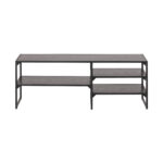 TV-laud SEAFORD 120x33xH46cm, 3 riiuliga, must saare melamiin Elutoamööbel ACTONA