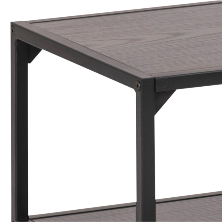 TV-laud SEAFORD 120x33xH46cm, 3 riiuliga, must saare melamiin Elutoamööbel ACTONA