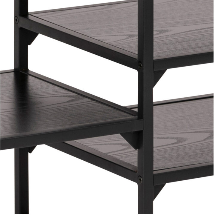 TV-laud SEAFORD 120x33xH46cm, 3 riiuliga, must saare melamiin Elutoamööbel ACTONA