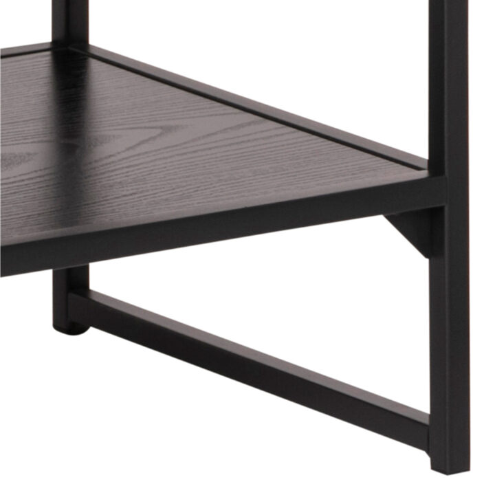 TV-laud SEAFORD 120x33xH46cm, 3 riiuliga, must saare melamiin Elutoamööbel ACTONA