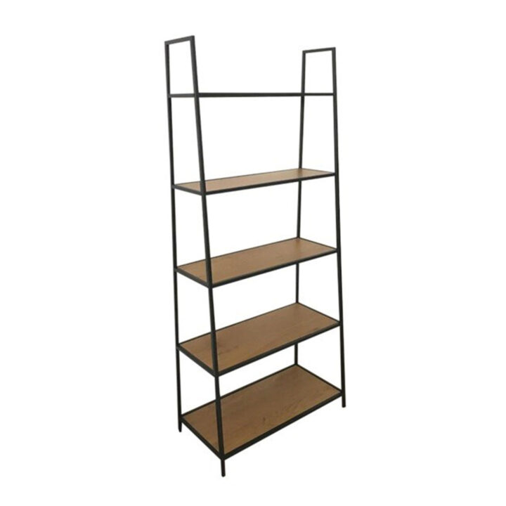 Seinariiul SEAFORD 77x36xH174,5cm, lamineeritud kattega mööbliplaat, värvus: tamm, raam: must metall Elutoamööbel ACTONA