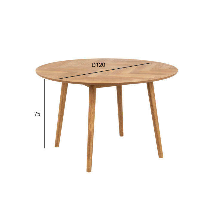 Söögilaud NAGANO D120xH75cm, “kalasaba” tamm Söögilauad ACTONA