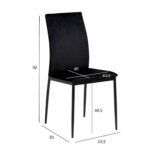 Tool DEMINA must, 43,5x53xH92cm Söögilauatoolid, taburetid, pingid ACTONA
