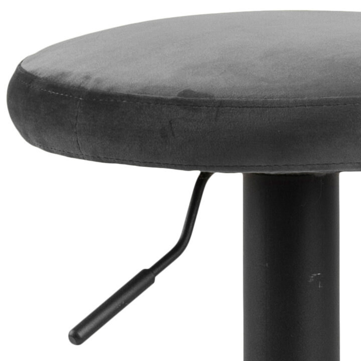 Baaritool FINCH D40xH82cm, tumehall samet, jalg: matt must metall Baaripukid ja baarilauad ACTONA