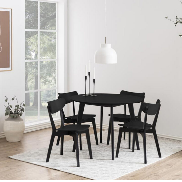 Söögilaud ROXBY, D105xH76cm, must Söögilauad ACTONA