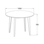 Söögilaud ROXBY, D105xH76cm, must Söögilauad ACTONA