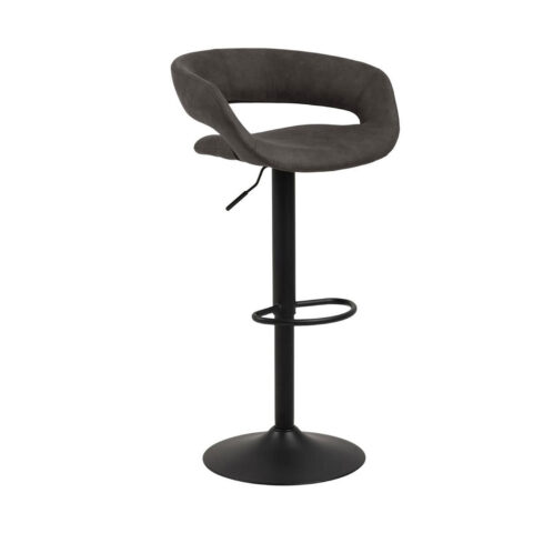 Baaritool GRACE 54,5×48,5xH104cm, iste ja seljatugi: kangas, värvus: antratsiit, jalg: must Baaripukid ja baarilauad ACTONA