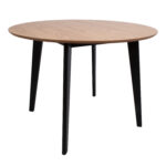 Söögilauakomplekt ROXBY ümar laud D105xH76cm, 4 tooli (AC85660), tamm/must Söögilaua komplektid ACTONA