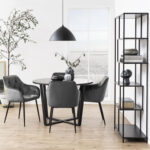 Söögilaud AMBLE D110x75cm, must, melamiin, metall Söögilauad ACTONA