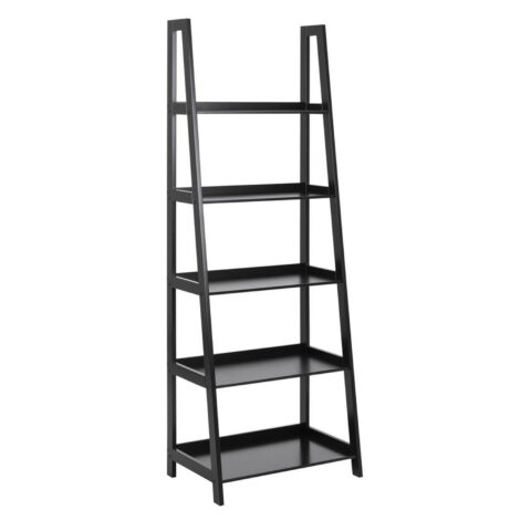 Riiul WALLY 63x40xH180cm, 5-riiuliga, riiuliplaat ja raam: MDF, värvus: must, viimistlus: värvitud Esik ja Garderoob ACTONA