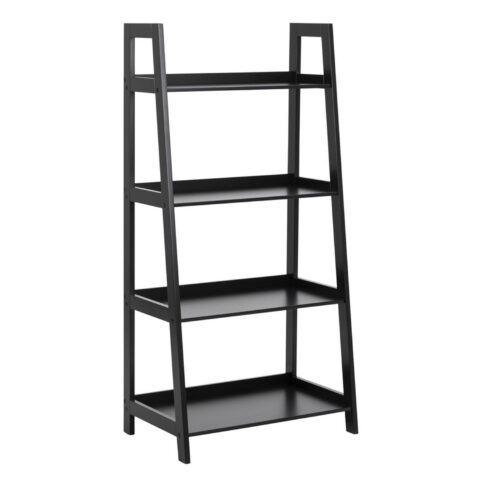 Riiul WALLY 63x40xH130cm, 4-riiuliga, riiuliplaat ja raam: MDF, värvus: must, viimistlus: värvitud Esik ja Garderoob ACTONA