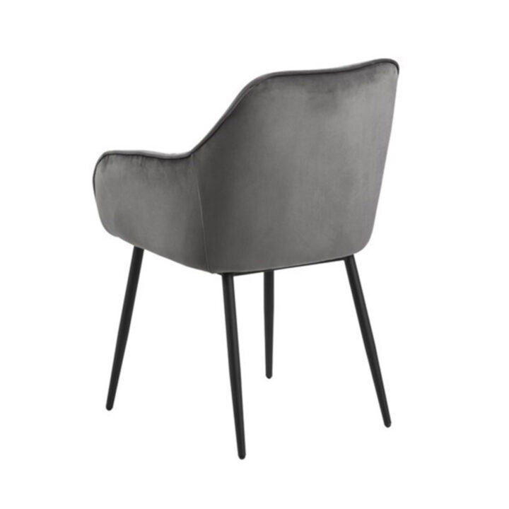Tool BROOKE 55x58xH83cm, iste/seljatugi: samet kangas, värvus: tumehall, jalad: must metall Söögilauatoolid, taburetid, pingid ACTONA