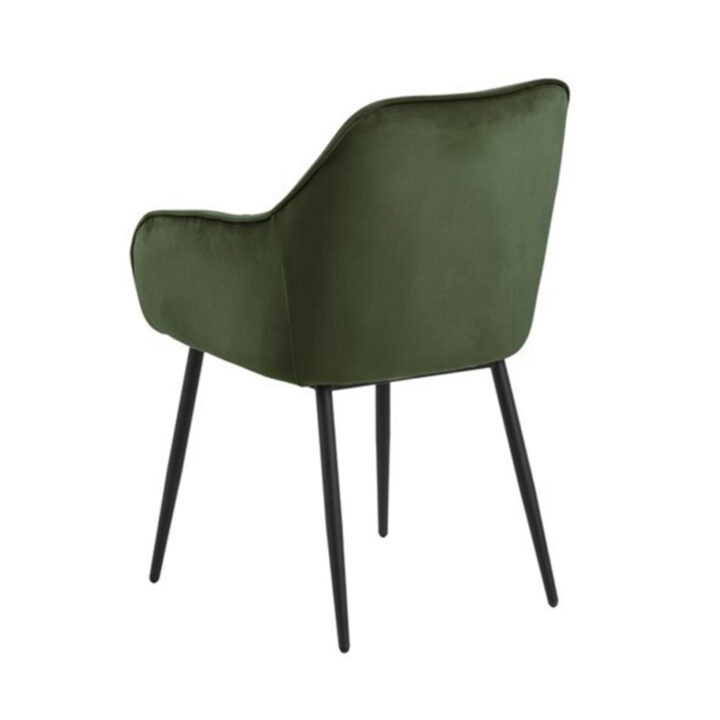 Tool BROOKE 55x58xH83cm, iste/seljatugi: samet kangas, värvus: metsaroheline, jalad: must metall Söögilauatoolid, taburetid, pingid ACTONA