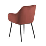Tool BROOKE 55x58xH83cm, iste/seljatugi: samet kangas, värvus: korall, jalad: must metall Söögilauatoolid, taburetid, pingid ACTONA
