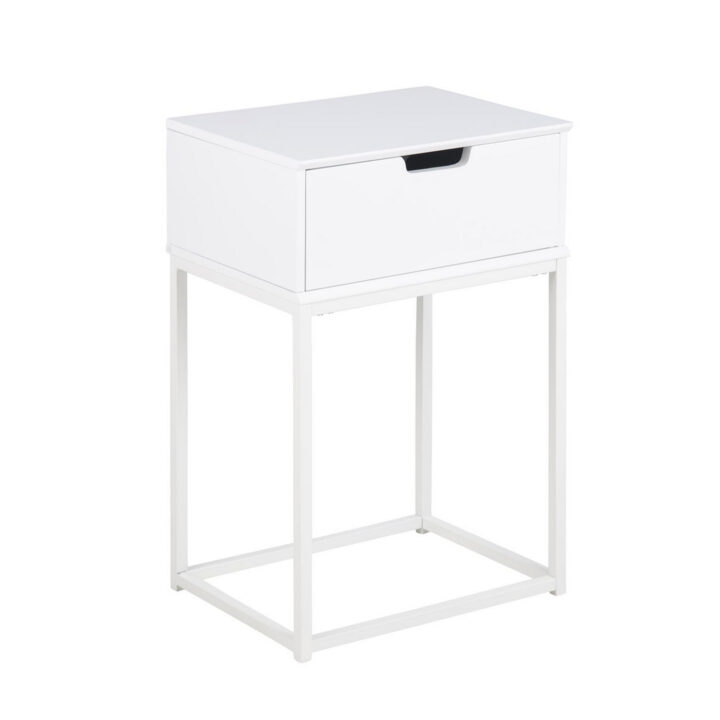 Öökapp MITRA 40x30xH61,5cm, valge/metall, MDF, metall Magamistuba ACTONA