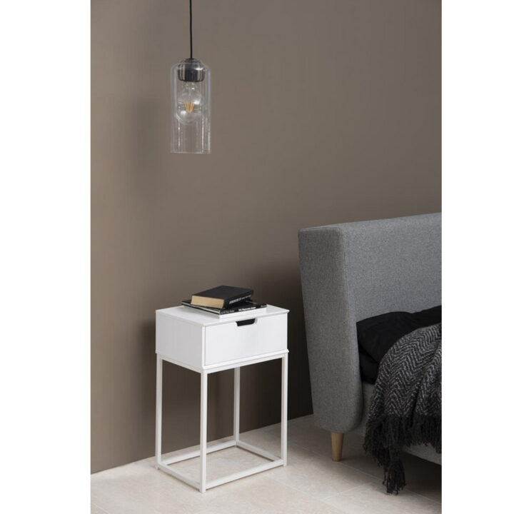 Öökapp MITRA 40x30xH61,5cm, valge/metall, MDF, metall Magamistuba ACTONA