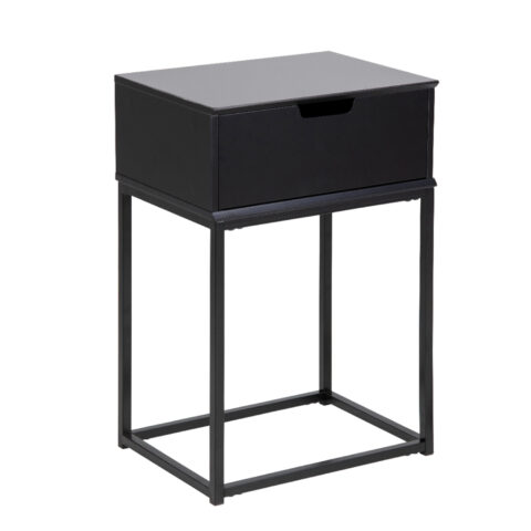 Öökapp MITRA 40x30xH61,5cm, must/metall, MDF, metall Magamistuba ACTONA