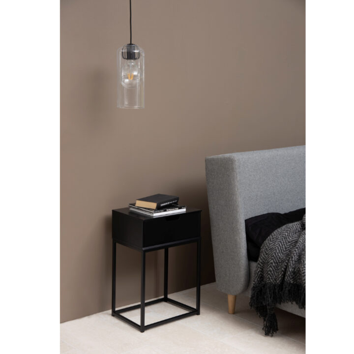 Öökapp MITRA 40x30xH61,5cm, must/metall, MDF, metall Magamistuba ACTONA