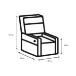 Tugitool SABIA recliner, tumehall, 80x90xH101cm Elutoamööbel ACTONA