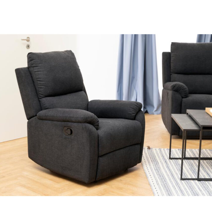 Tugitool SABIA recliner, tumehall, 80x90xH101cm Elutoamööbel ACTONA