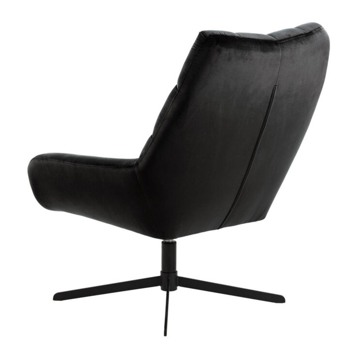 Tugitool PARIS, 73x82x88cm, hallikas pruun samet, pöörlev, ristjalg: must metall Elutoamööbel ACTONA