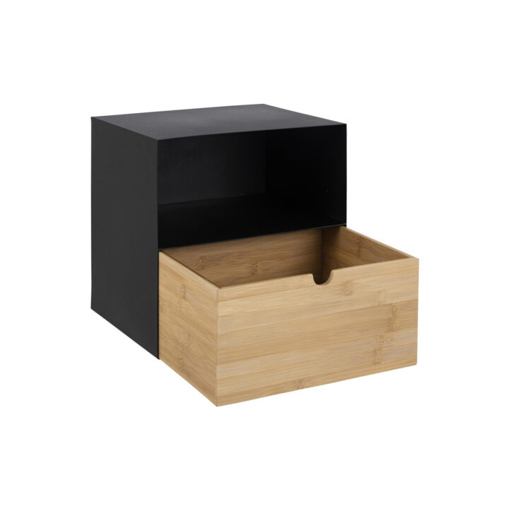 Seinariiul JOLIET 30x25xH30cm, must, materjal: bambus, pulbervärvitud metall Esik ja Garderoob ACTONA