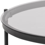Diivanilaud BAYONNE, D79xH42cm, suitsuklaas, teras Diivanilauad ja abilauad ACTONA